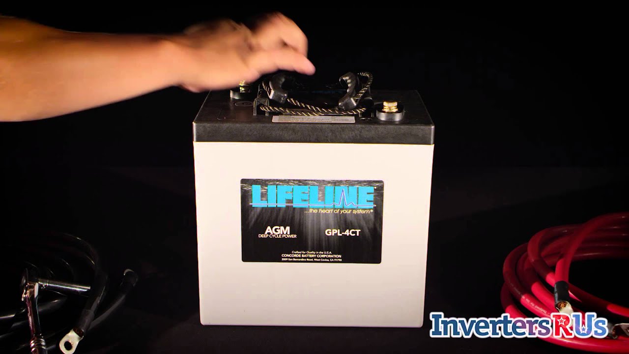 Lifeline GPL4CT 6 Volt AGM Deep Cycle Battery YouTube