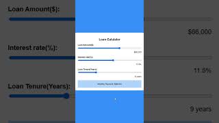 Your Next Project Try This Loan Calculator 💡💻 #javascriptproject