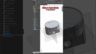 SolidWorks - V12 Piston | Make & reuse Blocks
