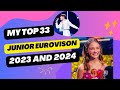 My top 33 JESC 2023-2024