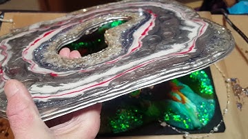 FreeForm Geode Part 3 How to Finish the Sides and Displaying in a Shadow Box