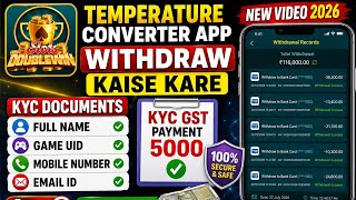 Temperature converter app withdrawal | Temperature converter real game ful video 2026 new update 