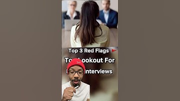 Top 3 Red Flags 🚩 In A Job Interview #shorts