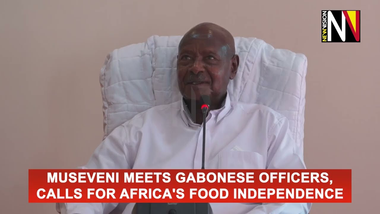 Museveni Meets Gabonese Officers, Calls for Africa's Food Independence