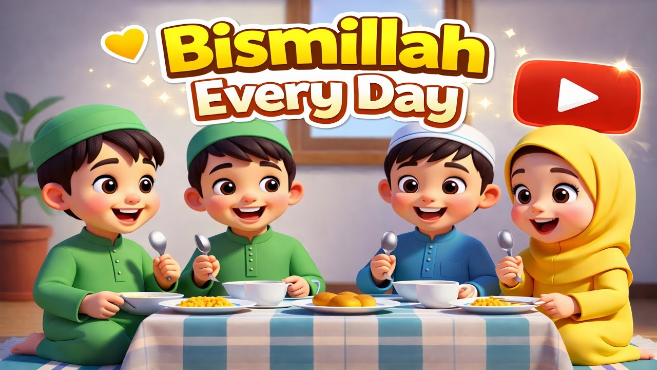 Bismillah Every Day | English Islamic Kids Nasheed | Repeat Song for Children