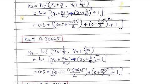 Example Runge Kutta Method for First order ODE