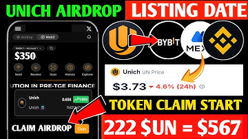 🔥Unich Kyc Verification 😱Unich Airdrop New Update || Unich Airdrop Listing Date || Un Token Ratio