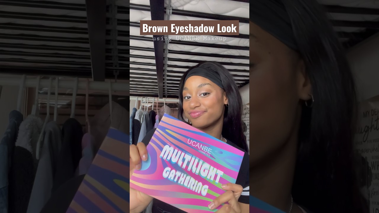 Brown Eyeshadow Tutorial using UCANBE Makeup Multi-Light Gathering Palette✨🤎