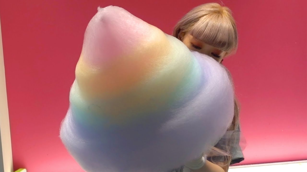 Japanese Street Food GIANT COTTON CANDY ART YouTube