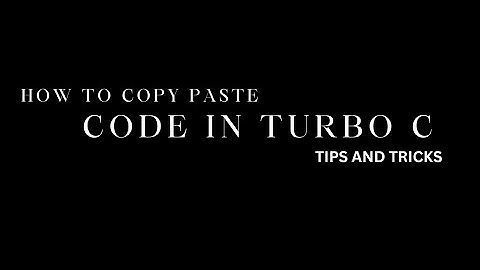 How to Copy paste in turbo c #turboc #cpp