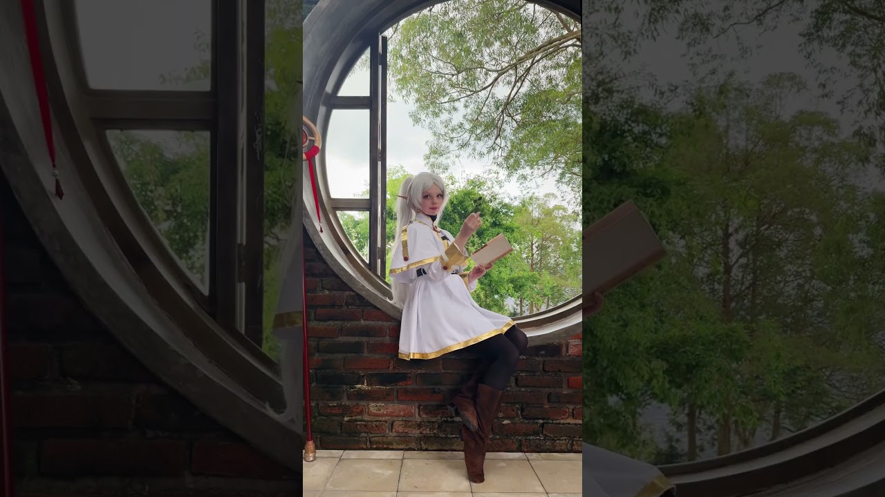 Can your small elf Frieren be this cute?  #cosplay #frieren #frierenbeyondjourneysend