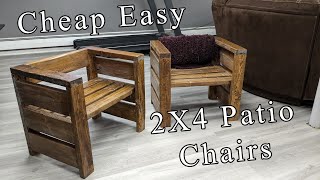 DIY Cheap Patio Chair Made From Salvaged 2X4's | Easy Project