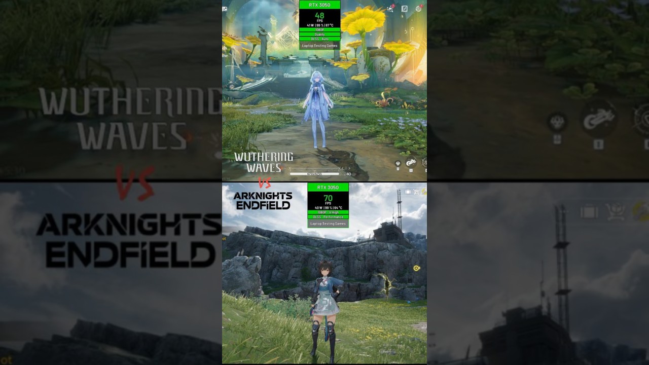 RTX 3050 Graphics Comparison Arknights Endfield vs Wuthering Waves!