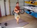 Kayak Core Strength - One Legged Squat Rolls with a Kettlebe
