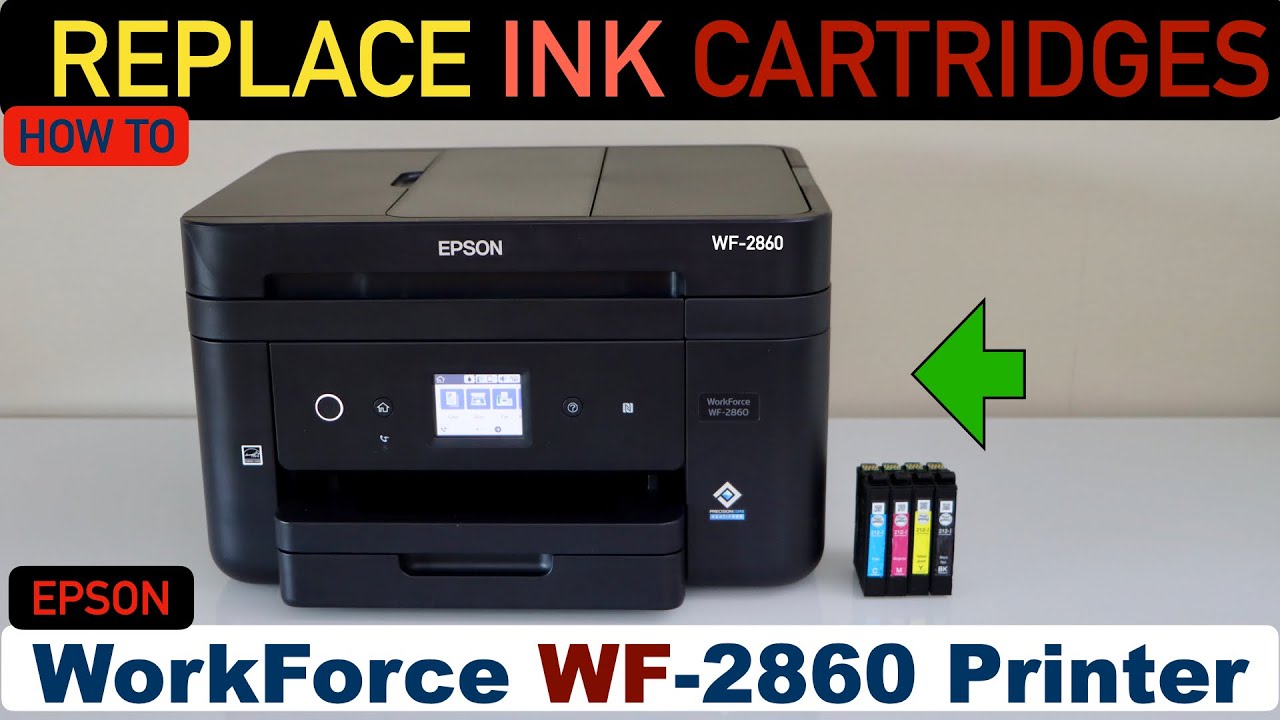 Epson WorkForce WF-2860 Replace Ink Cartridges ! 