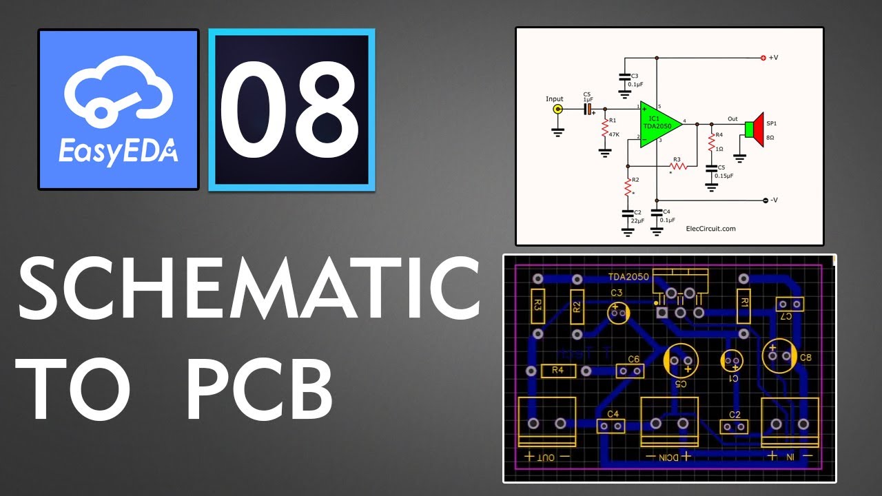 How to Convert schematic diagram into PCB layout in Easyeda Online PCB