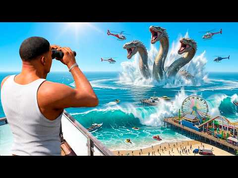 I Found a Mysterious GIANT HYDRA in GTA 5! (SEA MONSTER)