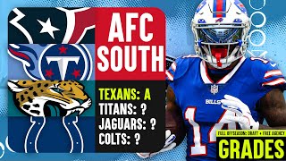 Grading EVERY AFC South Team’s 2024 FULL OFFSEASON (Free Agency + Draft)