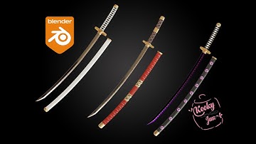 Roronoa Zoro Katanas |One Piece| Blender Timelapse