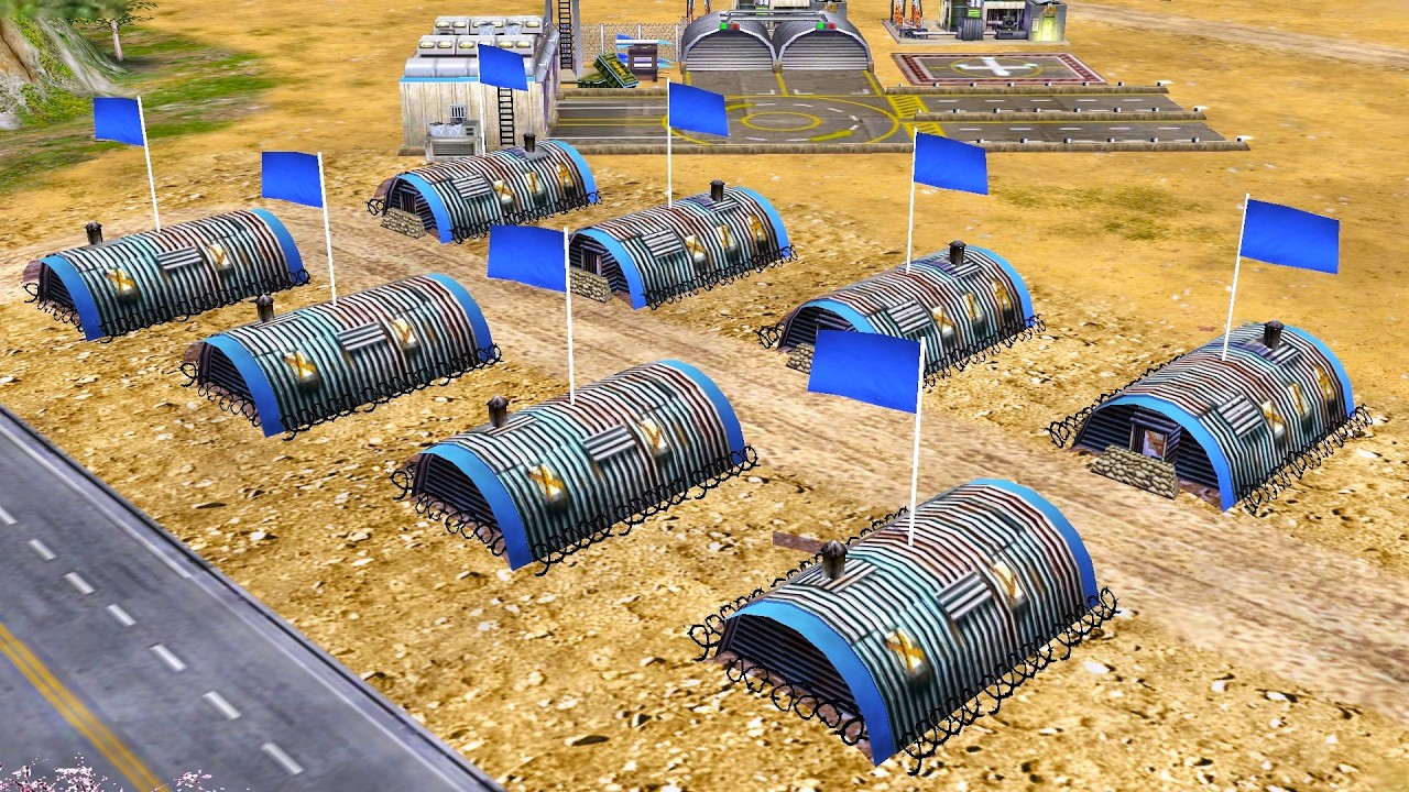 China Infantry Horde Survives Against Three US Generals | C&C