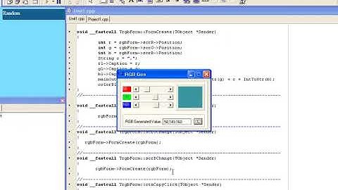 RGB generator c++ builder 6  [Source included]