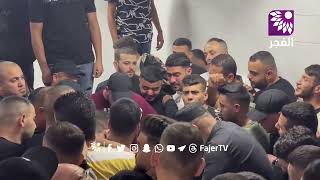 من وداع الشهـيد قسام عبد الحافظ في مشفى درويش نزال بمدينة قلقيلية