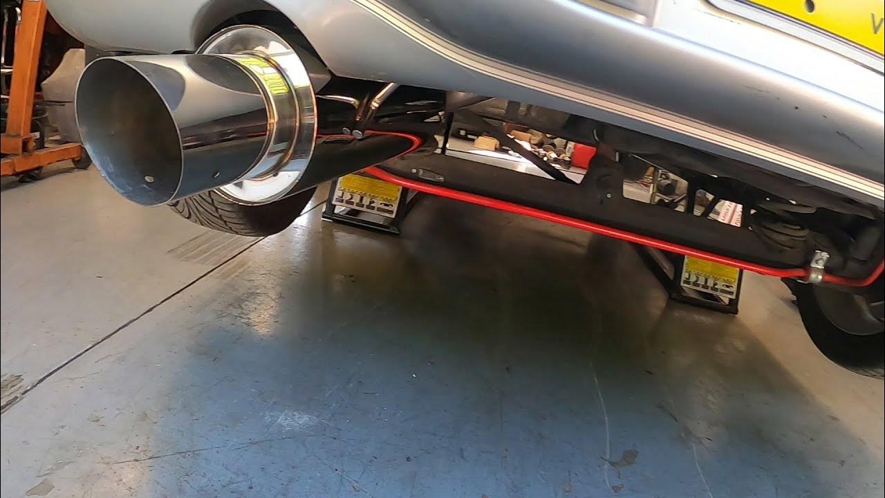 turbo pt cruiser gets up graded exhaust - YouTube