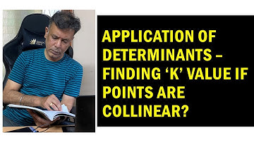 8 - How to find value of k if the points are collinear? - English - #MadhavanSV