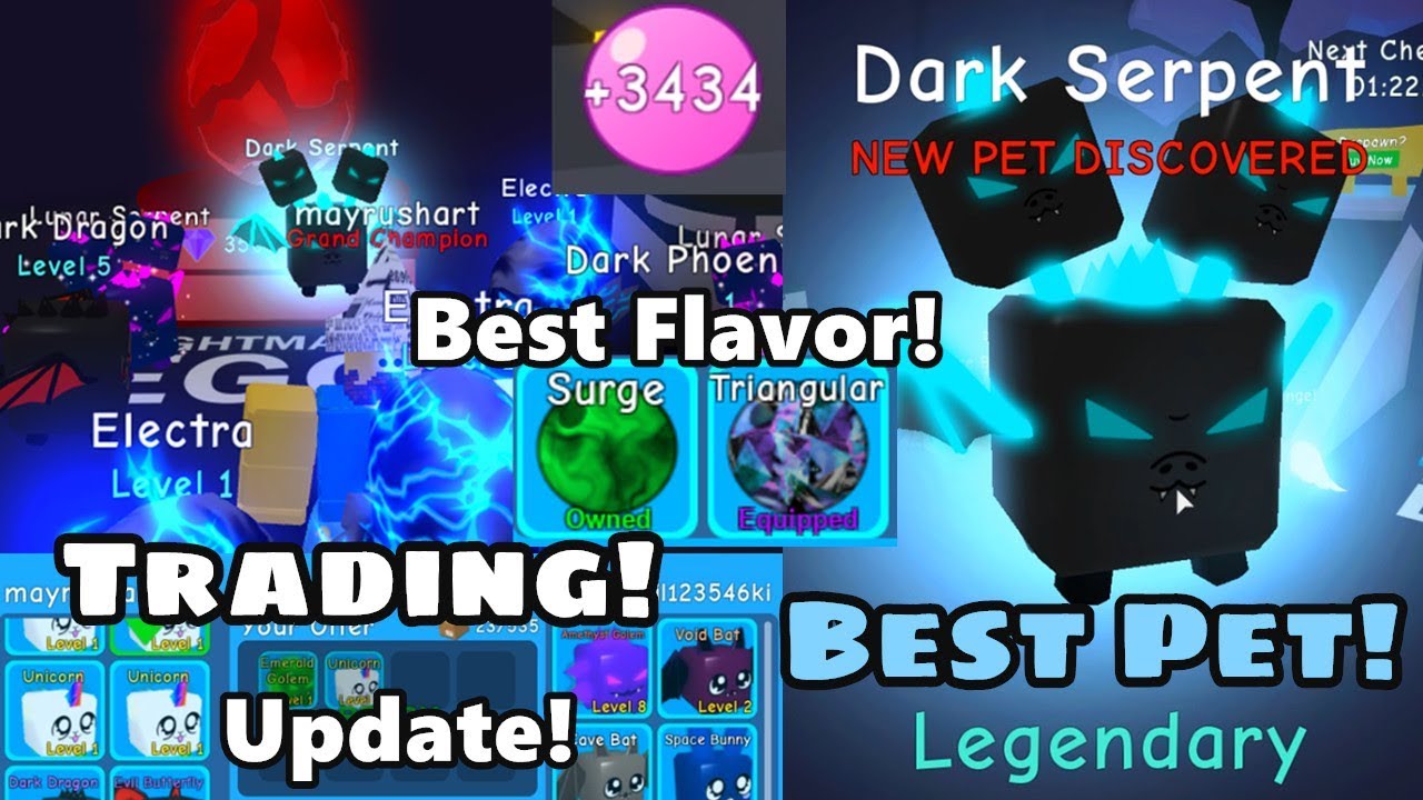 simulator vs emulator Update! Trading! Got New Best Pets & New Flavors! Dark Serpent and More!! - Bubble Gum Simulator