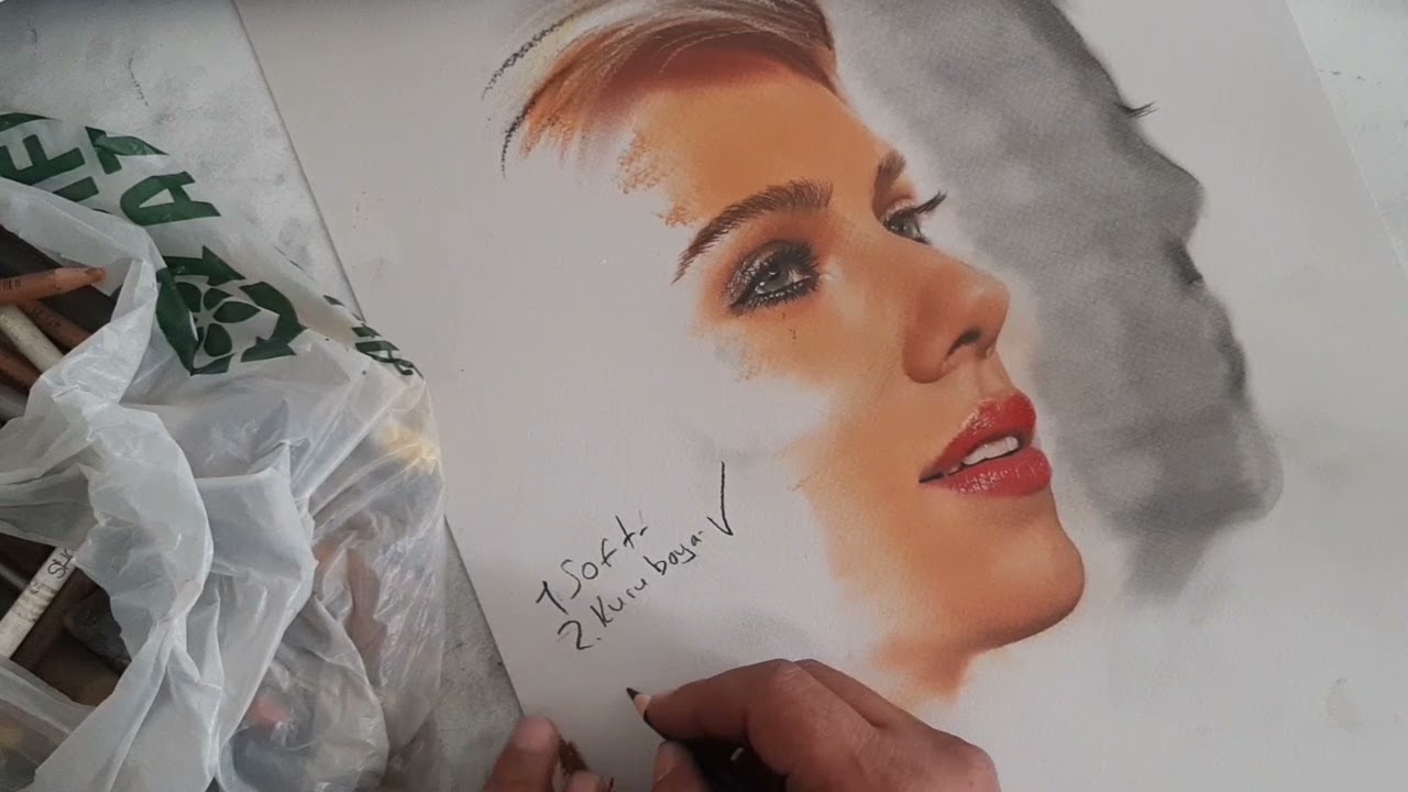 Kuru boya ve soft pastel karışık nasıl kullanılır ?