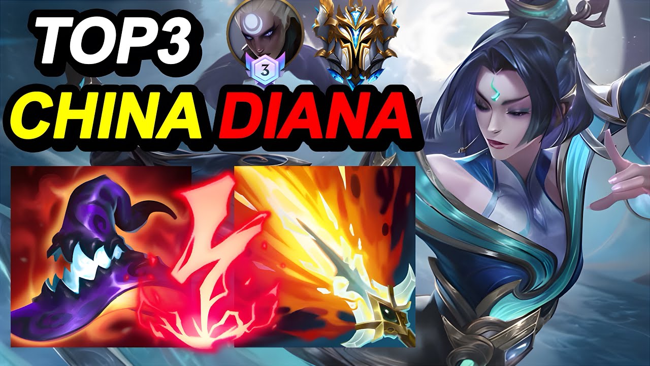 Wild Rift China Top3 Diana Mid | Sovereign 117LP Rank Gameplay | Immortal Journey Diana Skin | Build