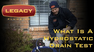 Hydrostatic test on a drain system