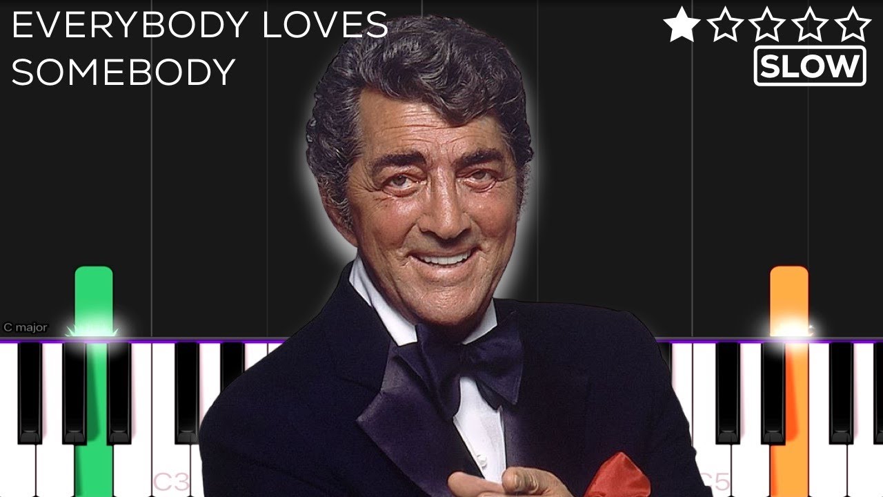 Dean Martin - Everybody Loves Somebody | EASY Piano Tutorial