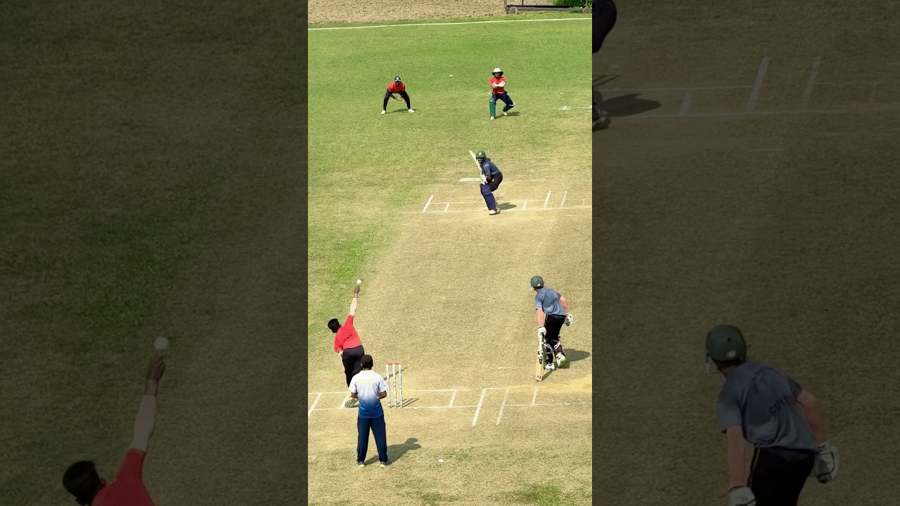 Excellent outswing delivery 