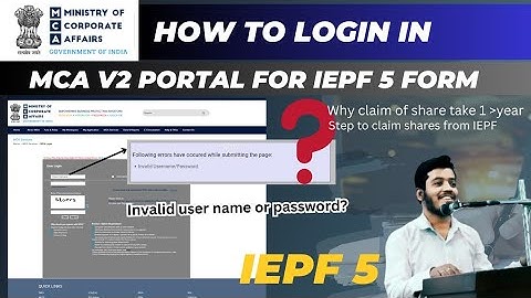 HOW TO LOGIN IN MCA V3 PORTAL FOR IEPF 5 FORM || LOGIN FOR IEPF IN MCA || STEP BY STEP || SYNOPSIS24