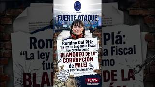 Romina Del Plá: "La ley de Inocencia Fiscal fue creada como blanqueo de la corrupción de Milei" - LS
