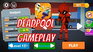 Stickman vs Craftsman Fight Deadpool Gameplay (Level 17 - 24) screenshot 2