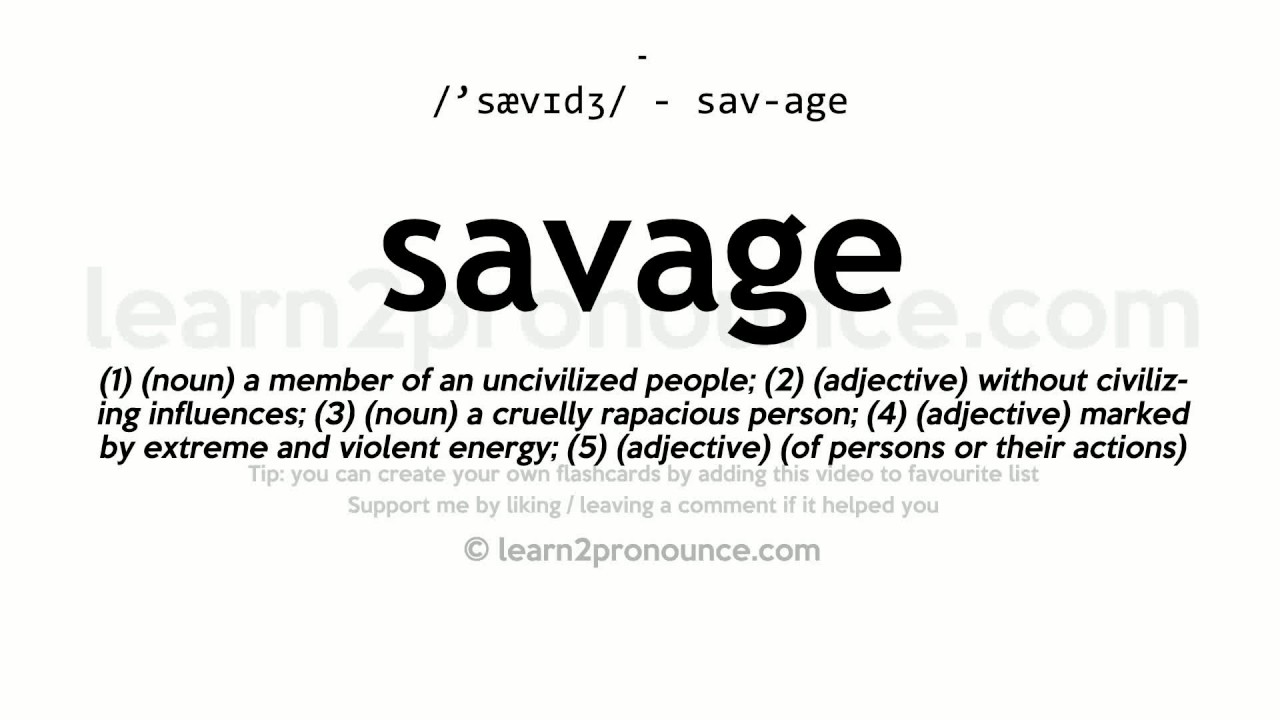 what is the meaning of savage in telugu