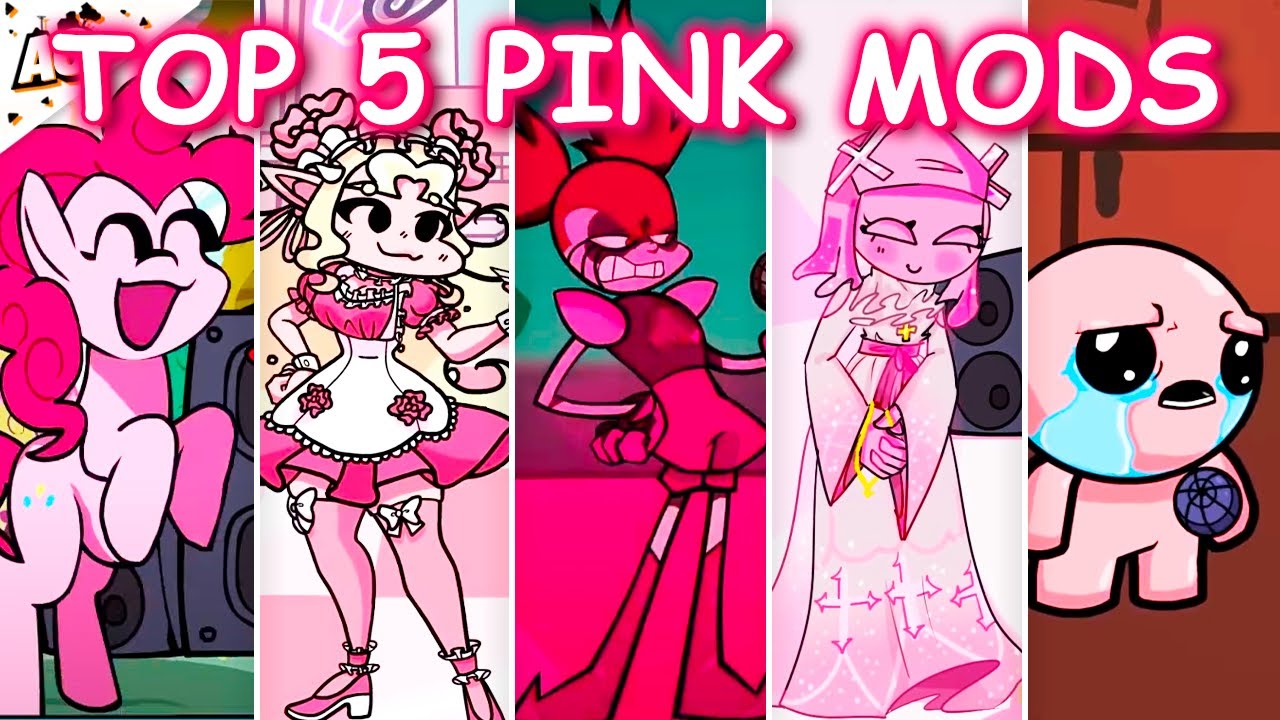 Top 5 Pink Mods in Friday Night Funkin' - YouTube