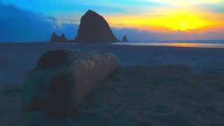 Coastline and waves Cannon Beach, OR  USA