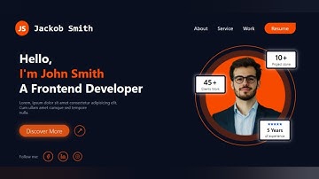 Responsive Portfolio Landing Page in React + Tailwind CSS | Framer Motion Animations