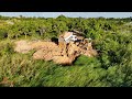 Incredible New Project Skills Operators D31P Komatsu Dozer Cutting Soils On Grass​​​​ For Make Road