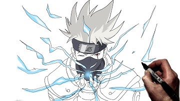 How To Draw Kakashi Chidori | Step By Step | Naruto