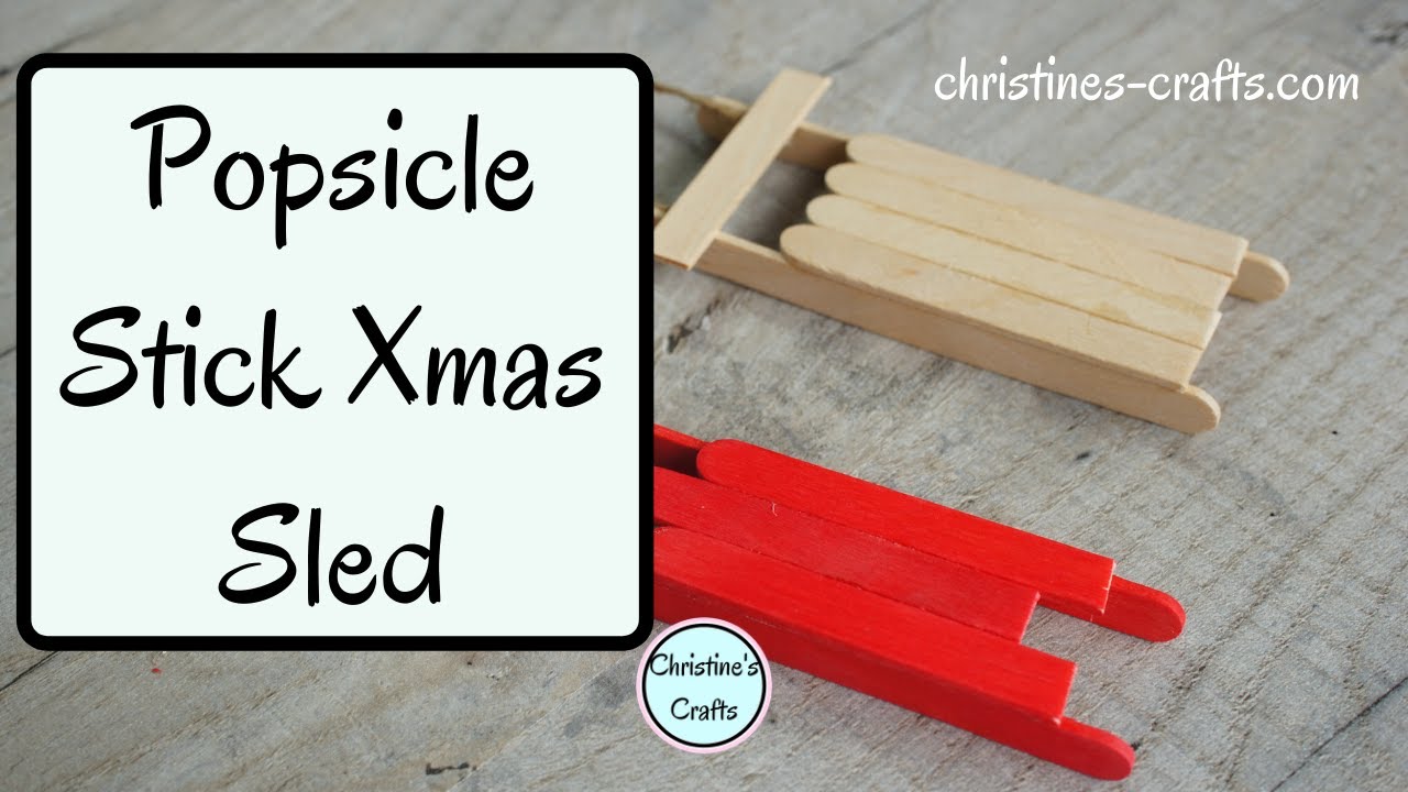 How to Make a Christmas Sled Tree Decoration - Christine's Crafts