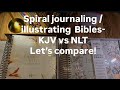 Inspire Spiral Bible vs Spiral My Creative Bible - KJV vs NLT