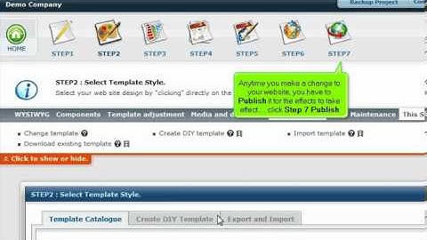 Editing your website information in RVSiteBuilder