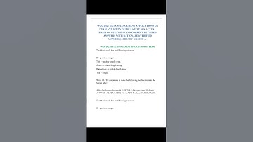 WGU D427 DATA MANAGEMENT APPLICATIONS OA EXAM #wgu #exams