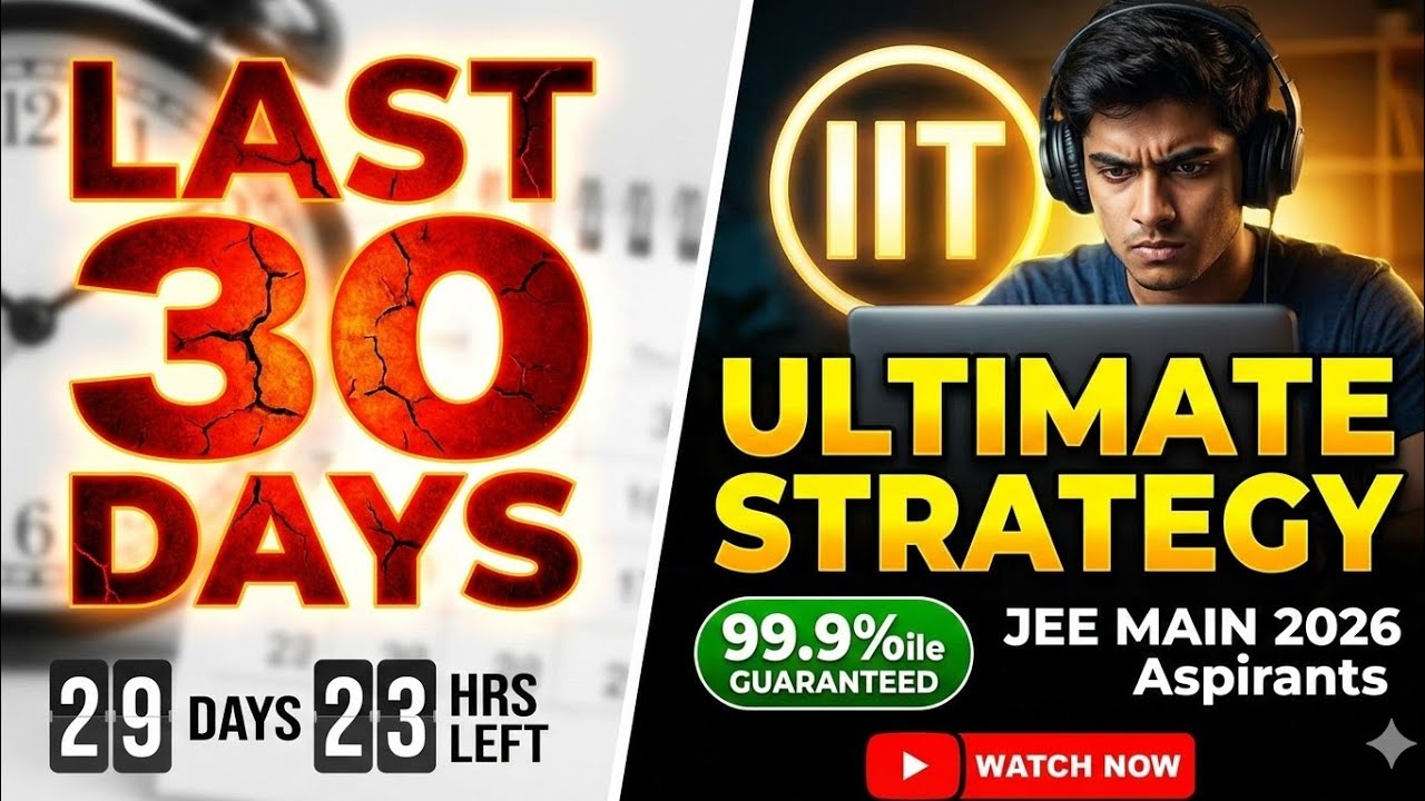 Last 30 Days JEE MAIN Strategy || By Best Mentor of IIT Guwahati - YouTube