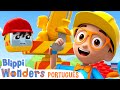 Mais Alto que um Guindaste! 👷🏻‍♂️ Blippi em Português 🟠 Vídeos Educativos para Crianças