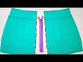 ✅🌺Unique tip on sewing a zipper in a belted skirt/ sewing tricks